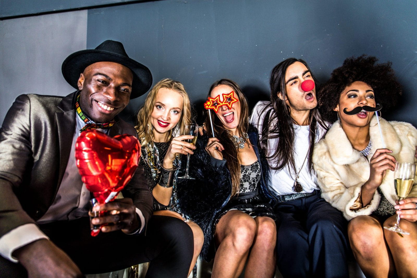 Friends having party in a nightclub